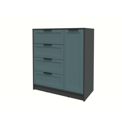 Тумба Тренд КТ-Т90 (Антрацит ЛДСП/ Верде ЛМДФ) Ш900 В1020 Г451